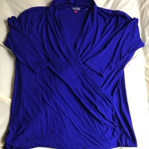 Plus Size Vince Camuto Royal Blue Scoop Neck